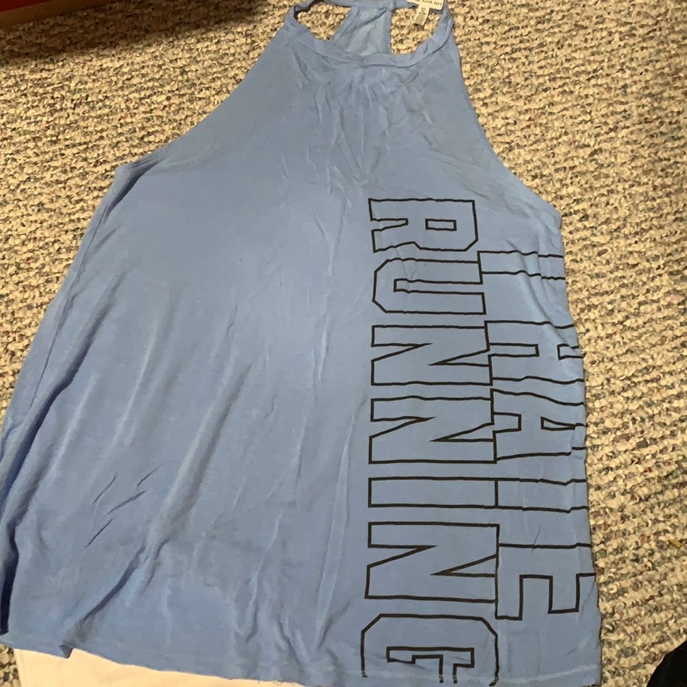 VS PINK i hate running halter workout tank top